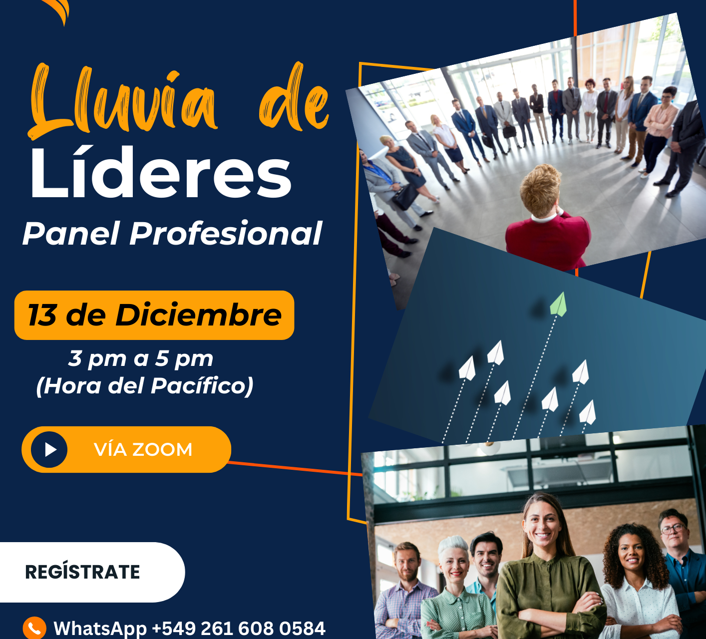 “Lluvia de Líderes: Panel Profesional” – 13 de Diciembre – 3 p.m. PST